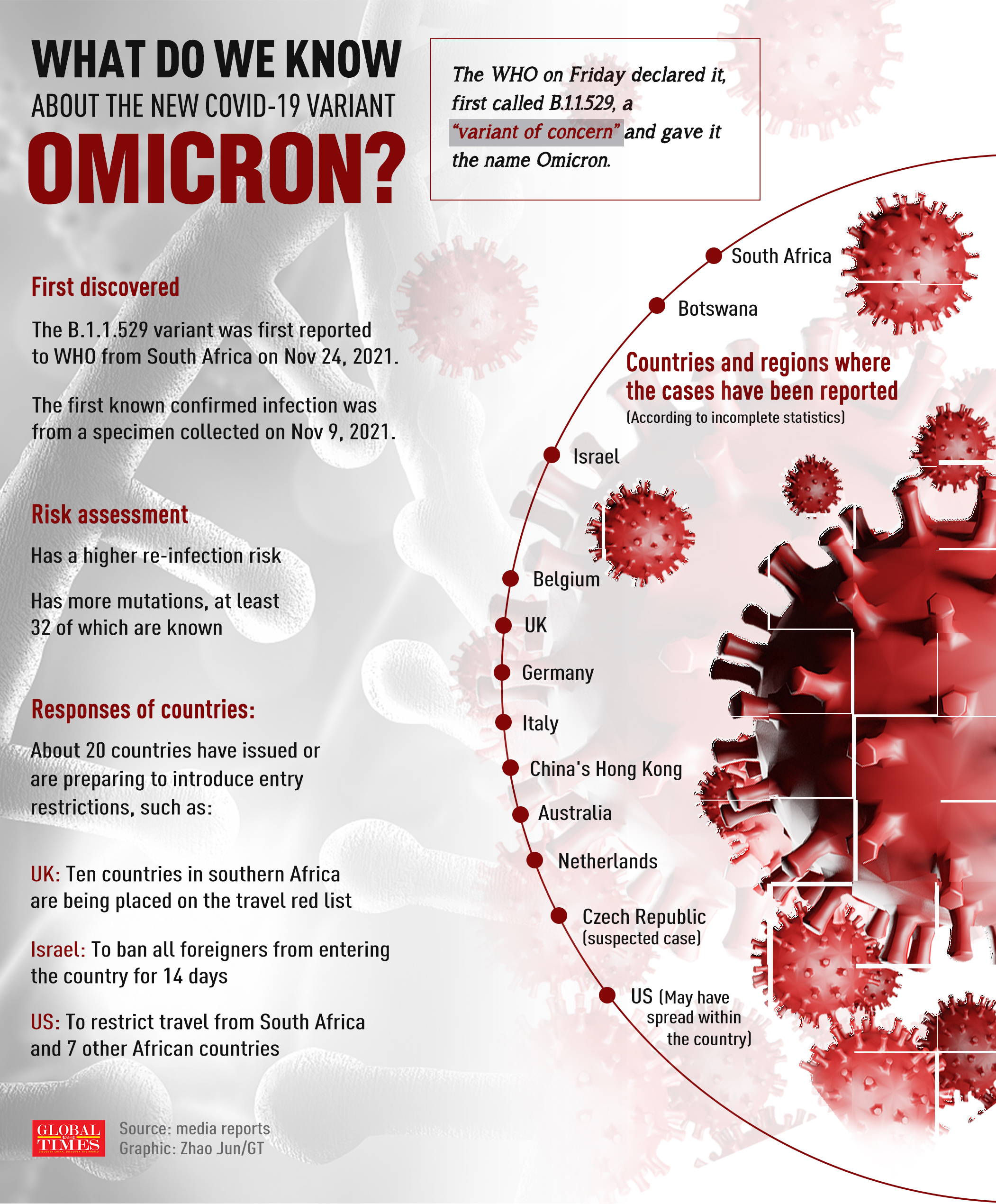 What do we know about the new COVID-19 variant Omicron? Graphic: GT