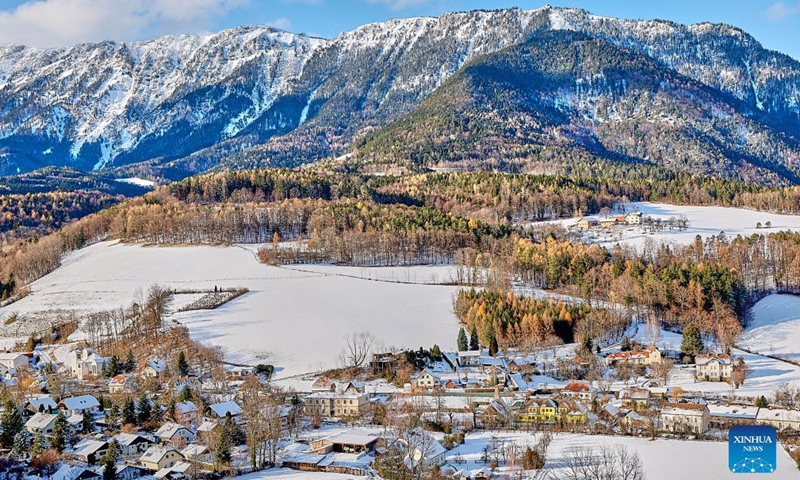 Photo taken on Dec. 10, 2021 shows the snowy landscape in Rax, Lower Austria, Austria.Photo:Xinhua