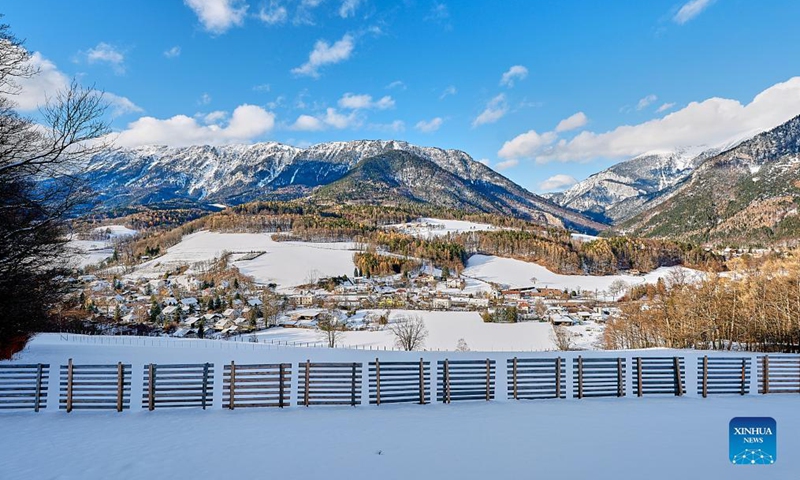 Photo taken on Dec. 10, 2021 shows the snowy landscape in Rax, Lower Austria, Austria.Photo:Xinhua