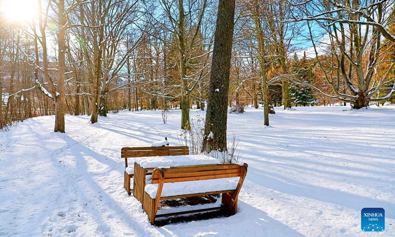 Photo taken on Dec. 10, 2021 shows the snowy landscape in Rax, Lower Austria, Austria.Photo:Xinhua