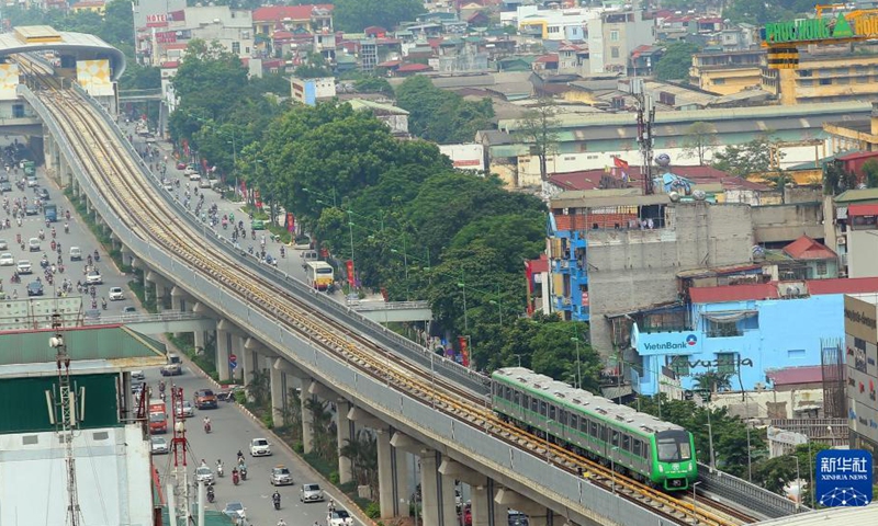 The Cat Linh-Ha Dong metro line in Hanoi, Vietnam Photo: Xinhua