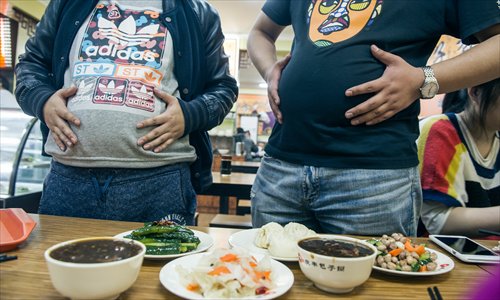 More than 300 million people in China are currently overweight, and obesity in the country has reached 10 percent. Photo: Li Hao/GT