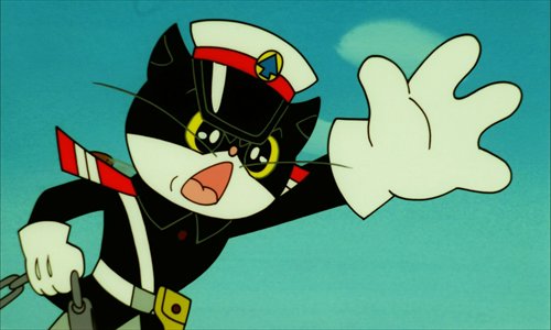 The beloved animation character Black Cat Detective created by Shanghai Animation Film Studio Photos: CFP 