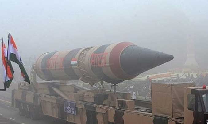 India's Agni-V missle. File photo: Xinhua