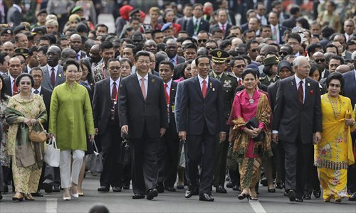 Asian, African leaders unite in historic walk - Global Times