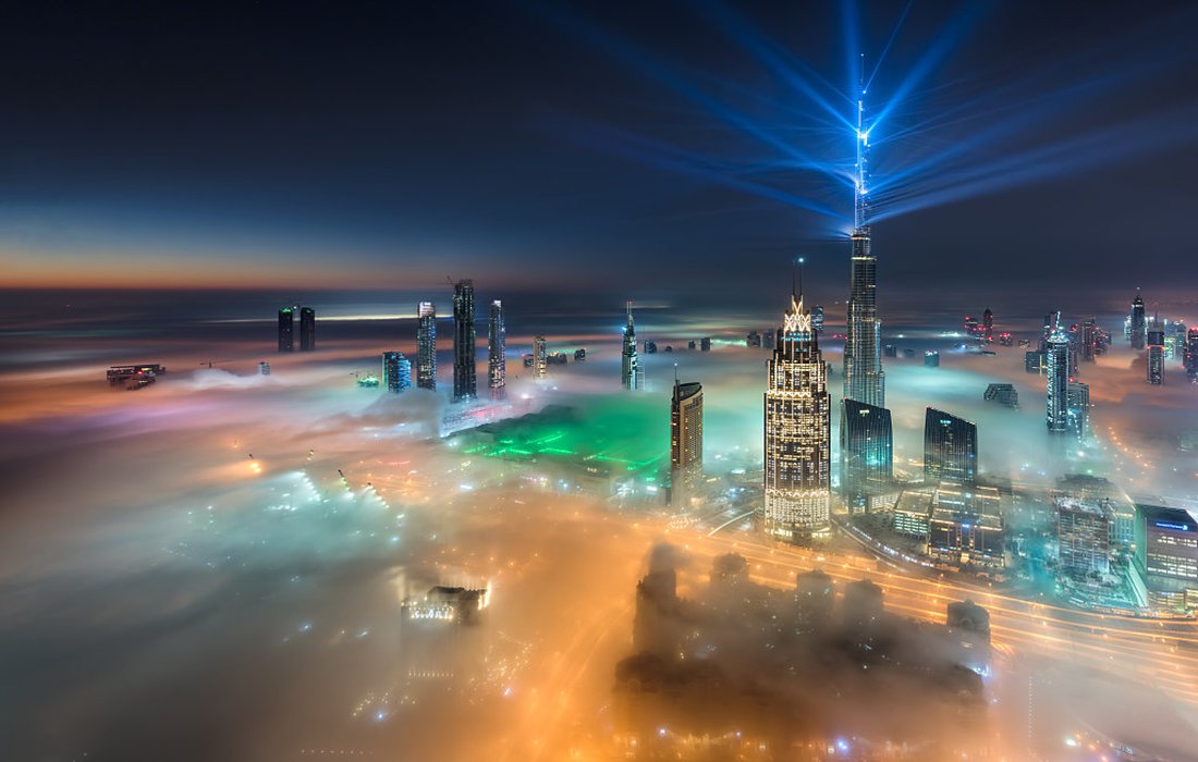 Dubai in mist, a riot of colors Global Times