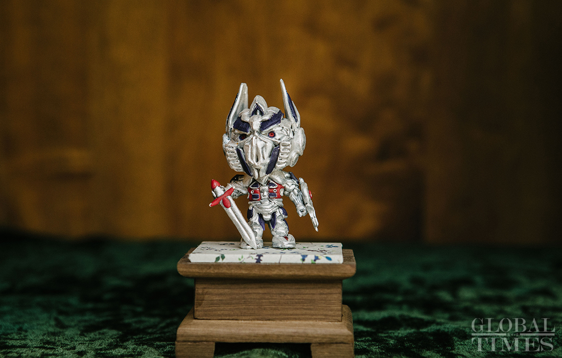 the picture shows the dough sculpture which imitates transformer