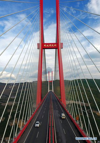 aerial view of yachihe bridge of guiyang-qianxi