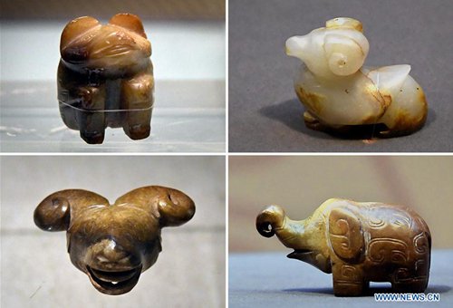 cultural relics from shang dynasty displayed at exhibition in