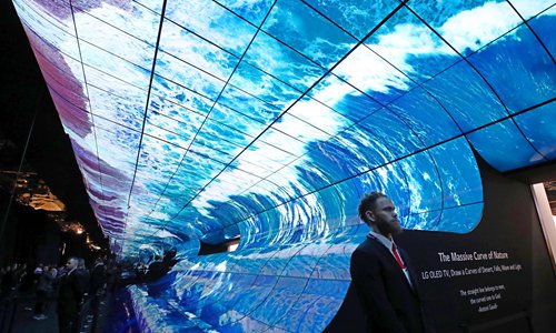 South Korea's LG launches new OLED product during Consumer Electronics Show in Las Vegas on Tuesday. Photo: VCG