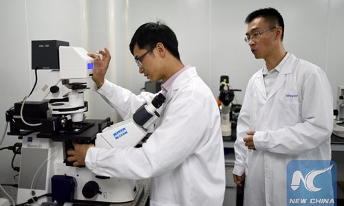 China ranks first in the world with more than 280,000 patent applications, a report released Saturday showed. The cumulative proportion of patents in China, the US and Japan is over 80% of the global total. Photo: Xinhua