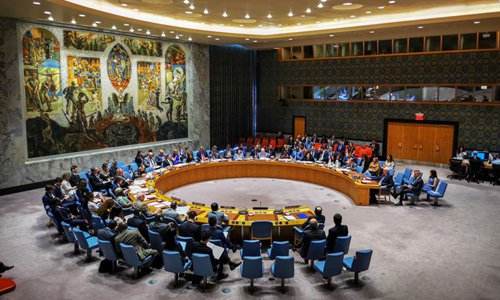 The United Nations Security Council's semi-annual briefing on the implementation of Resolution 2231, which endorsed the Joint Comprehensive Plan of Action (JCPOA) on Iran's nuclear program, was held at the UN headquarters in New York on June 26, 2019. (Xinhua/Li Muzi)