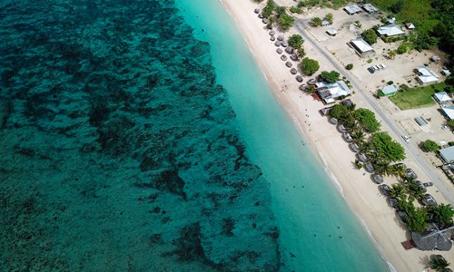 Photo taken on Oct. 19, 2019 shows a view of the Lalomanu beach on the southern part of Upolu Island, where Samoa's capital Apia is located. (Xinhua/Guo Lei)