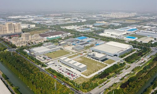 Aerial photo shows China-Germany Innovation Park in Taicang, east China's Jiangsu Province, Oct. 31, 2019. Taicang has been making great efforts to improve business environment through facilitating administrative procedures for enterprises including registration, project approval and tax registration in recent years. As a result, Taicang has attracted investment of over 1,500 foreign enterprises. Photo: Xinhua