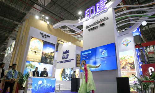 A view of India's national pavilion on Tuesday during the second China International Import Expo Photo: Yang Hui/GT