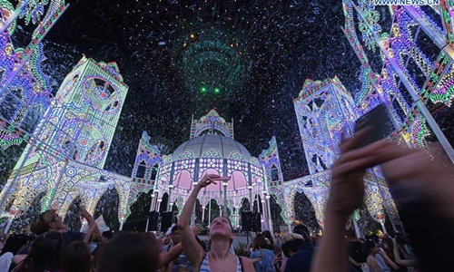 Christmas Light Installations At Christmas Wonderland Held In Singapore Global Times