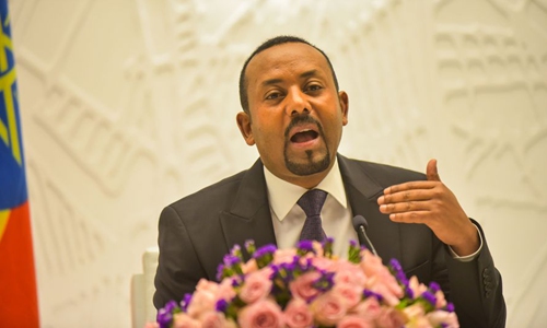 Abiy Ahmed Ali, Ethiopian Prime Minister, speaks during a press conference on regional and national issues in Addis Ababa, capital of Ethiopia, Aug. 2, 2019. Photo: Xinhua