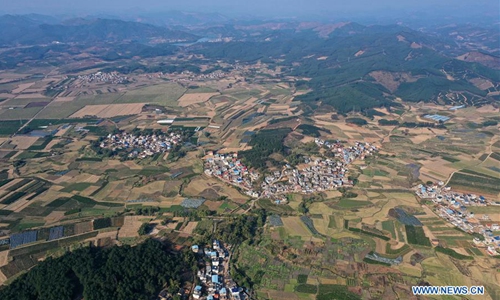 Winter scenery of fields in S China's Guangxi Global Times