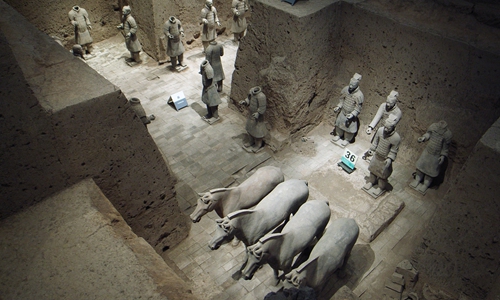 The Qin Dynasty 
(221BC-206BC) Terracotta Warriors in Xi'an, Shaanxi Province Photo: IC