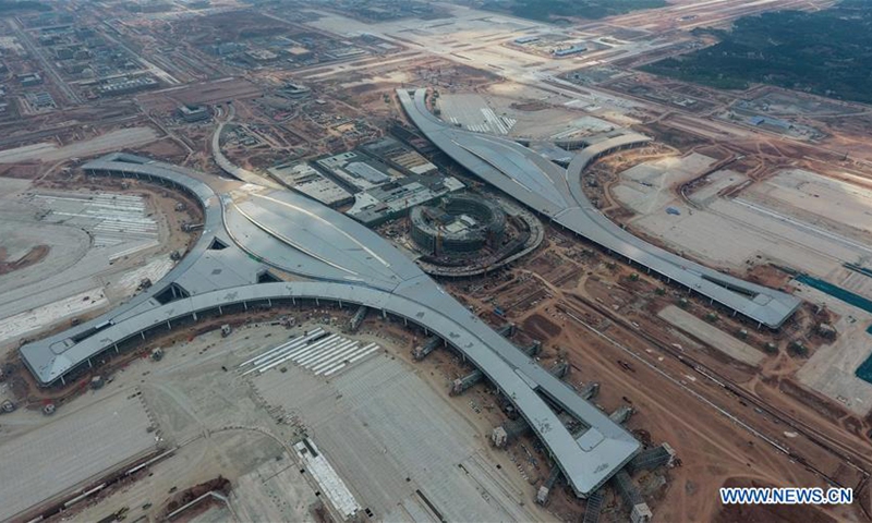 construction of chengdu tianfu intl airport carri