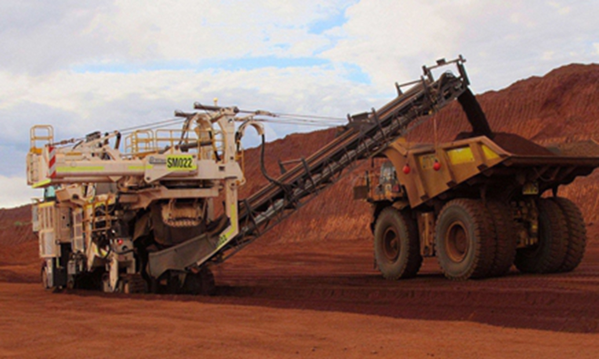 An iron ore mining site in Australia Photo: cnsphotos