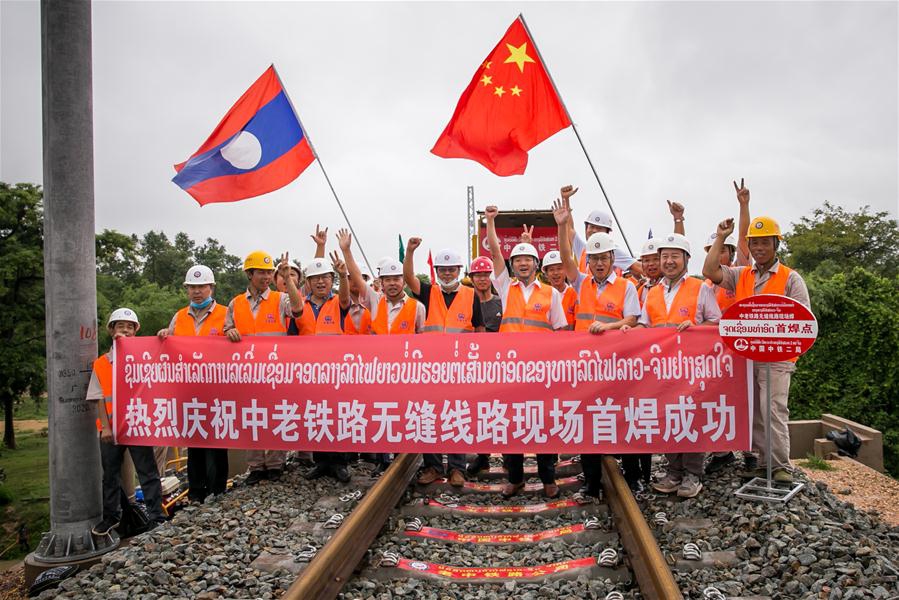 1st seamless rails welded for China-Laos railway - Global Times
