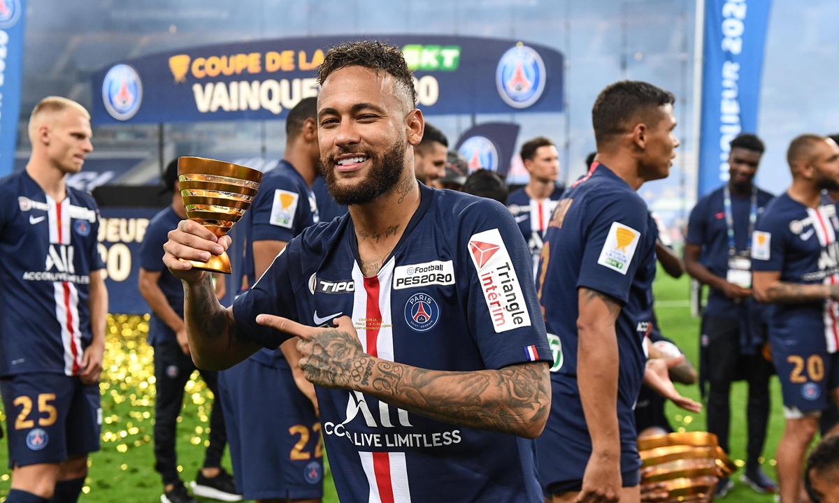 PSG look forward to challenge after cup final wins  Global Times