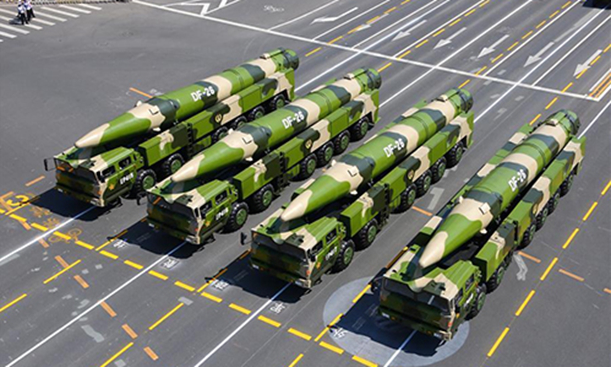 File photo taken on Sept. 3, 2015 shows DF-26 missiles attending a military parade in Beijing, capital of China. It has been a big year for China's military as the People's Liberation Army (PLA) is to celebrate its 90th birthday. As Aug. 1, the birthday of the PLA, approaches, the country's army has shown how much its military capacity has grown and how committed it is to maintaining world peace. The PLA has come a long way since its birth during the armed uprising in the city of Nanchang on August 1, 1927, when it had only 20,000 soldiers. Ninety years later, the country boasts 2 million servicemen, according to a national defense white paper titled China's Military Strategy, published in 2015. Besides the growth in numbers, the PLA has armed its soldiers with world-class equipment. As of June 2017, the Chinese military had participated in 24 UN peacekeeping missions, sending 31,000 personnel, 13 of whom lost their lives in duty. Since 2008, the Navy has dispatched 26 escort task force groups, including more than 70 ships for escort missions in the Gulf of Aden and off the coast of Somalia. More than 6,300 Chinese and foreign ships have been protected during these missions. (Xinhua)

