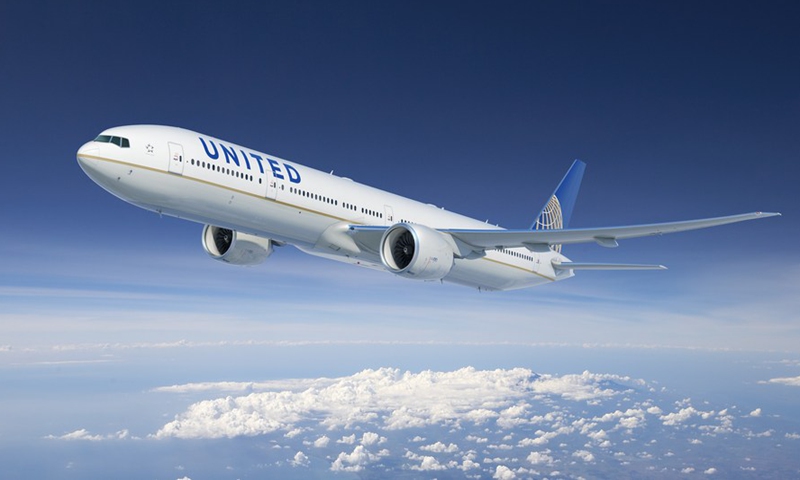 File photo of an aircraft in the United Airlines fleet (Provided to Xinhua)