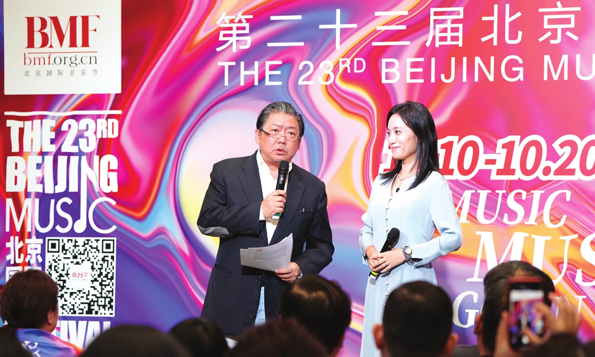 The Beijing Music Festival's President Yu Long (left) and Artistic Director Zou Shuang Photo: Courtesy of BMF