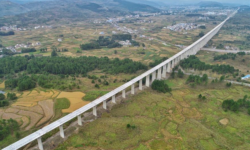 Guiyang-Nanning high-speed railway in Dushan County, Guizhou - Global Times