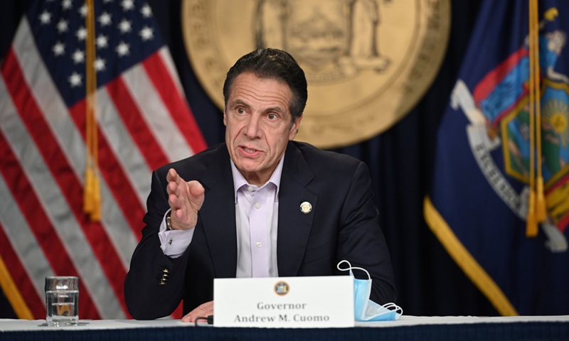 New York State Governor Andrew Cuomo addresses his press conference in Albany, New York, on Nov. 22, 2020. (Courtesy of NYS Governor's Office)