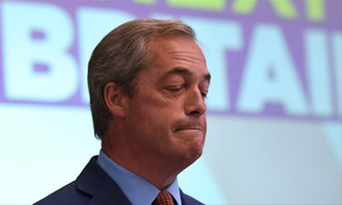 Nigel Farage, leader of UK Brexit Party Photo: AFP