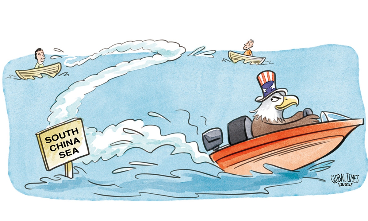US prefers instability in the South China Sea.  Illustration: Liu Rui/GT