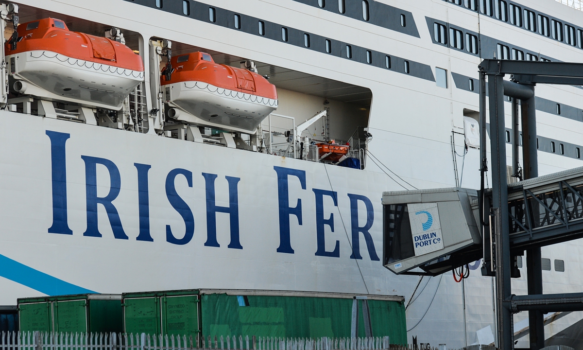 Ireland has ramped up direct shipping routes to mainland Europe since the end of the Brexit transition period, seeking new passages to the EU bypassing freight jams feared at UK borders. Photo: VCG