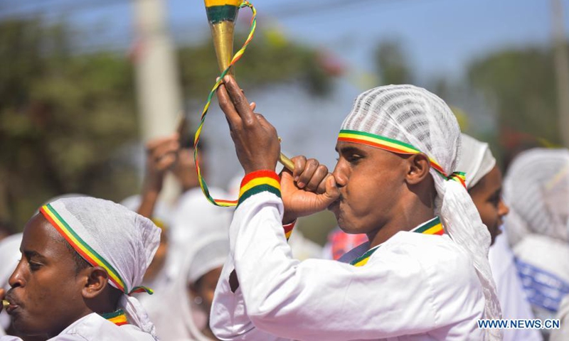 Ethiopian epiphany festival celebrated in Addis Ababa, Ethiopia