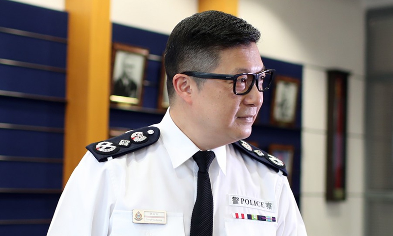 Commissioner of Police of the HKSAR government Chris Tang Ping-keung gives an interview to Xinhua in south China's Hong Kong on Jan. 28, 2021.Photo:Xinhua