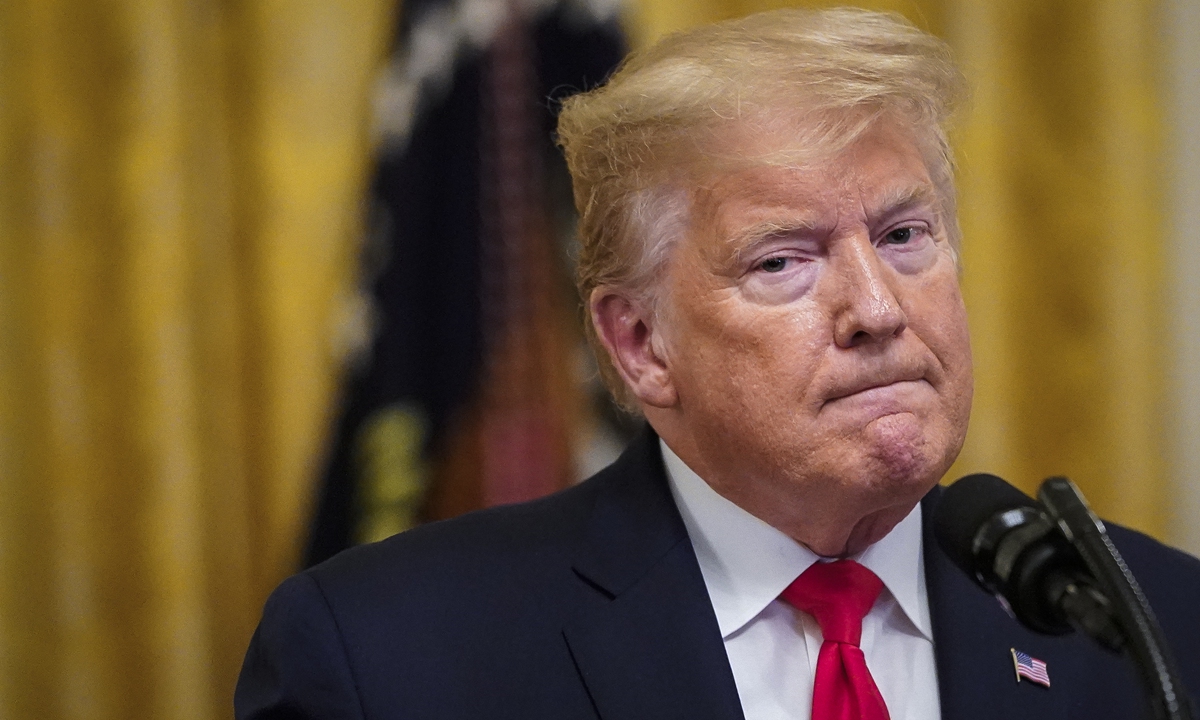 Former US president Trump attends an event with US mayors at the White House in Washington, the US, on January 24, 2020. Photo: VCG

