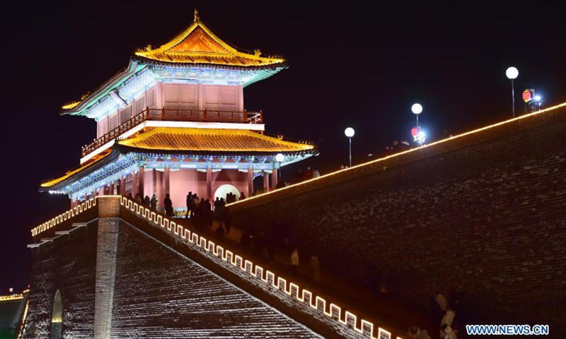 Night view of Zhengding ancient town in Hebei - Global Times