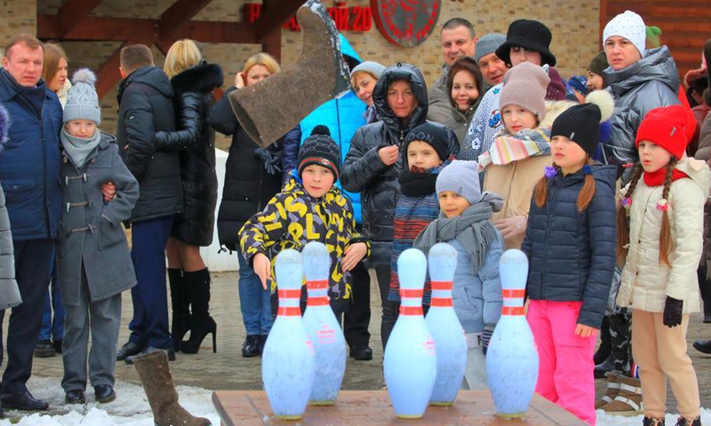 Children participate games to bid farewell to winter in Belarus ...