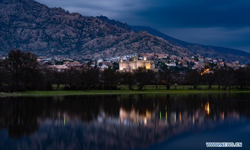 Photo taken on Feb. 28, 2021 shows the scenery of Manzanares el Real, Spain.(Photo: Xinhua)