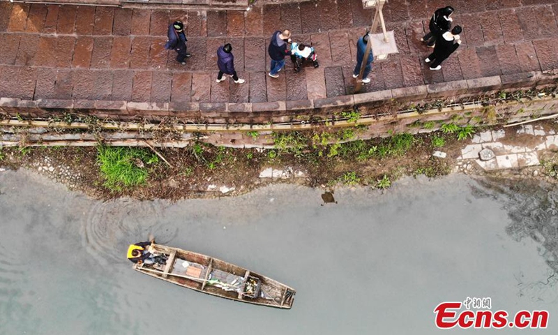 Photo taken on Feb. 16, 2021 shows the beautiful view of the Fenghuang Town in Xiangxi Tujia and Miao autonomous prefecture, Central China's Hunan Province.Photo:China News Service