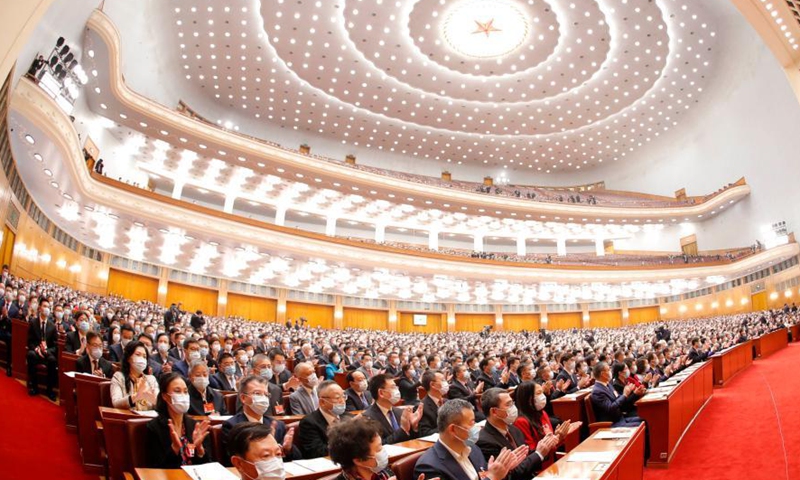 The fourth session of the 13th National Committee of the Chinese People's Political Consultative Conference (CPPCC) opens at the Great Hall of the People in Beijing, capital of China, March 4, 2021. Photo: Xinhua