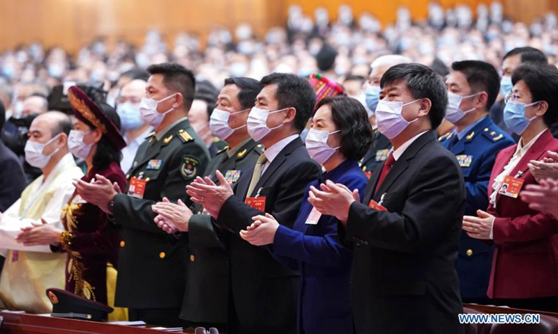 The fourth session of the 13th National Committee of the Chinese People's Political Consultative Conference (CPPCC) opens at the Great Hall of the People in Beijing, capital of China, March 4, 2021 Photo: Xinhua