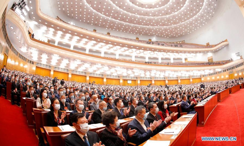 The fourth session of the 13th National Committee of the Chinese People's Political Consultative Conference (CPPCC) opens at the Great Hall of the People in Beijing, capital of China, March 4, 2021. (Xinhua/Chen Jianli)