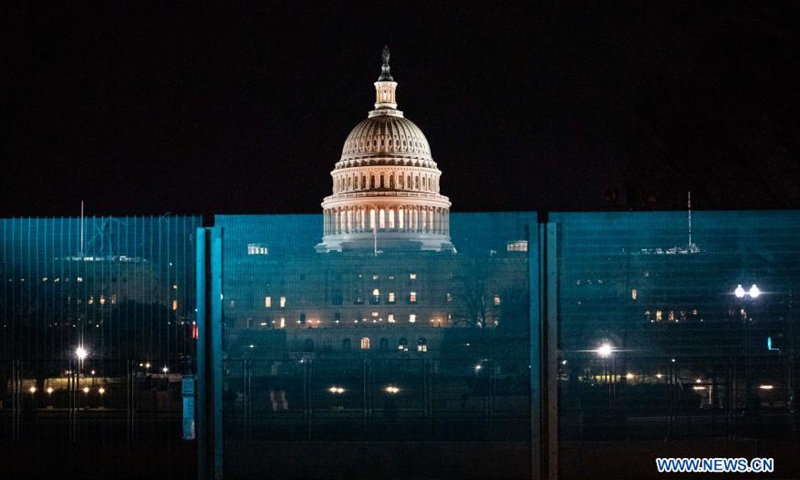 Photo taken on March 3, 2021 shows the U.S. Capitol building in Washington, DC, the United States. US Capitol Police said on Wednesday that it has learned of a possible plot to breach the Capitol by a militia group driven by a conspiracy theory suggesting former President Donald Trump would return to power on March 4.Photo:Xinhua