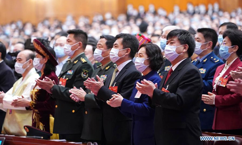The fourth session of the 13th National Committee of the Chinese People's Political Consultative Conference (CPPCC) opens at the Great Hall of the People in Beijing, capital of China, March 4, 2021. (Xinhua/Wang Ye)
