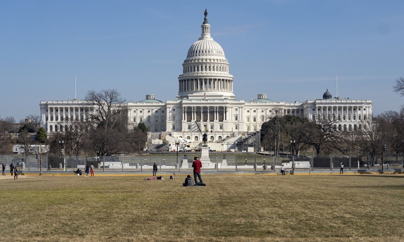 Photo taken on Feb. 9, 2021 shows the U.S. Capitol building in Washington, D.C., the United States.(Photo: Xinhua)