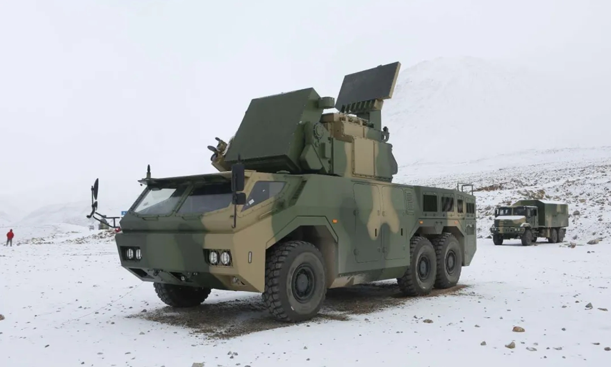 An HQ-17AE troop-accompanying field air defense missile system in action. Photo: Courtesy of CASIC