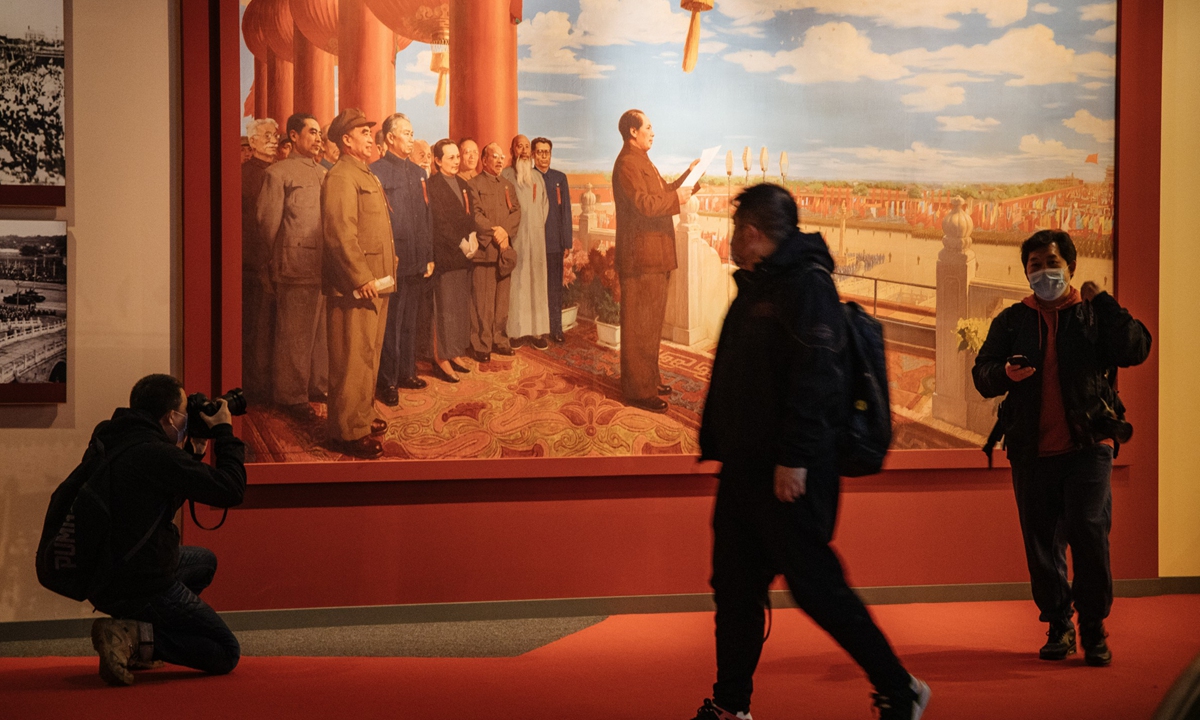 The first exhibition themed on the 100th anniversary of the establishment of the Communist Party of China of (CPC) will kick off at the Capital Museum in Beijing on Wednesday. A total of 280 exhibits, including photos and historical items, will be displayed, showing the revolutionary process from the establishment of the CPC in 1921 to the founding of the People’s Republic of China in 1949. Photos: Li Hao/GT
